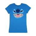 thumbnail image 4 of Disney Lilo And Stitch Juniors Stitch Face Character Graphic Licensed T-Shirt, 4 of 5