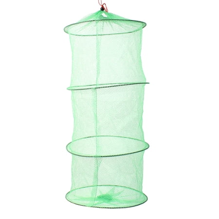 Crab Crawfish Collapsible Fish Shrimp Cage 3 Sections Fishing