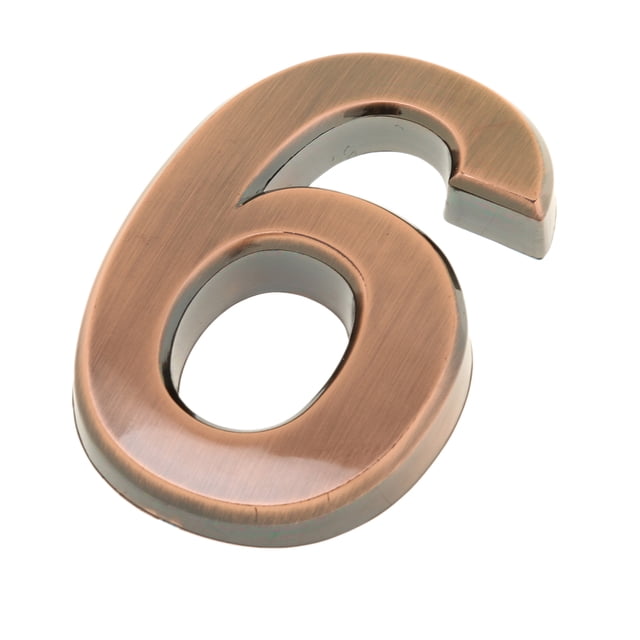 Bronce 5 Cm Puerta Número Habitación Dirección Dirección Oficina Hogar Casa Decorativo Tabulaciones - #6 Sunnimix Dígito de la placa de la puerta