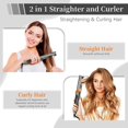 thumbnail image 3 of Straight/Curly Hair Dual Use Hair Curler Portable Hair Flat Iron Curling Styling Tool, 3 of 5