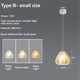 thumbnail image 4 of PVC Shade Living Room Stairs Chandelier Wave Design Ceiling Chandelier for Bedroom Kitchen Island Living Room B, 4 of 5