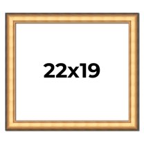 22x19 Frame Gold Plein Aire Solid Wood Picture Frame Width 2 Inches | Interior Frame Depth 0.5