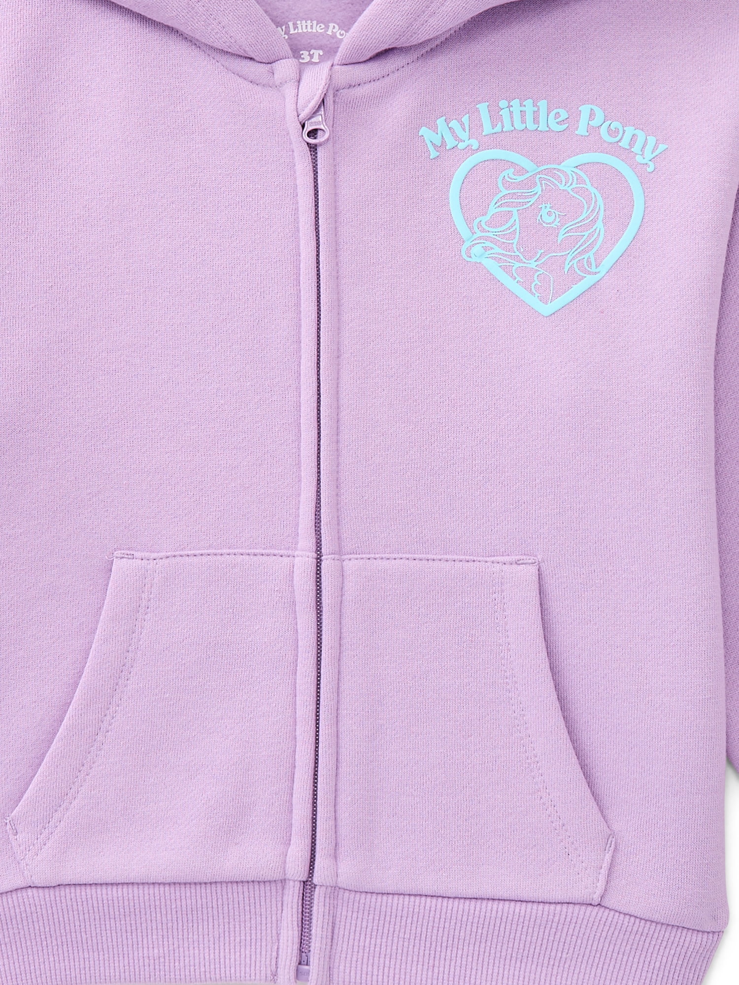 My Little Pony Toddler Girls' Full Zip Graphic Hoodie, Sizes 12M-5T