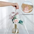 thumbnail image 3 of HAHDAXIA Housse de Table Ronde Imperméable Nappe Élastique Housse de Table Ajustée en Vinyle Bord Élastique Housse de Table en Plastique Convient aux Tables jusqu'à 36 Pouces-44 Pouces R Transparent, 3 of 7