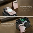 thumbnail image 3 of Allytechgroup 2 In 1 Wallet Case for iPhone 16, PU Leather Magnetic Case with Detachable Cards Holder Support Wireless Charging Full Body Protector Cover for iPhone 16, Rosegold, 3 of 11
