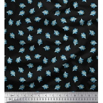 Soimoi Cotton Duck Fabric Fish Shirting Print Sewing Fabric Yard 42 Inch Wide
