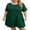 06 Dark Green, variant on Women's Plus Size Dress Casual Summer Short Sleeve Crew Neck Loose Midi Dresses T-Shirt Swing Dress