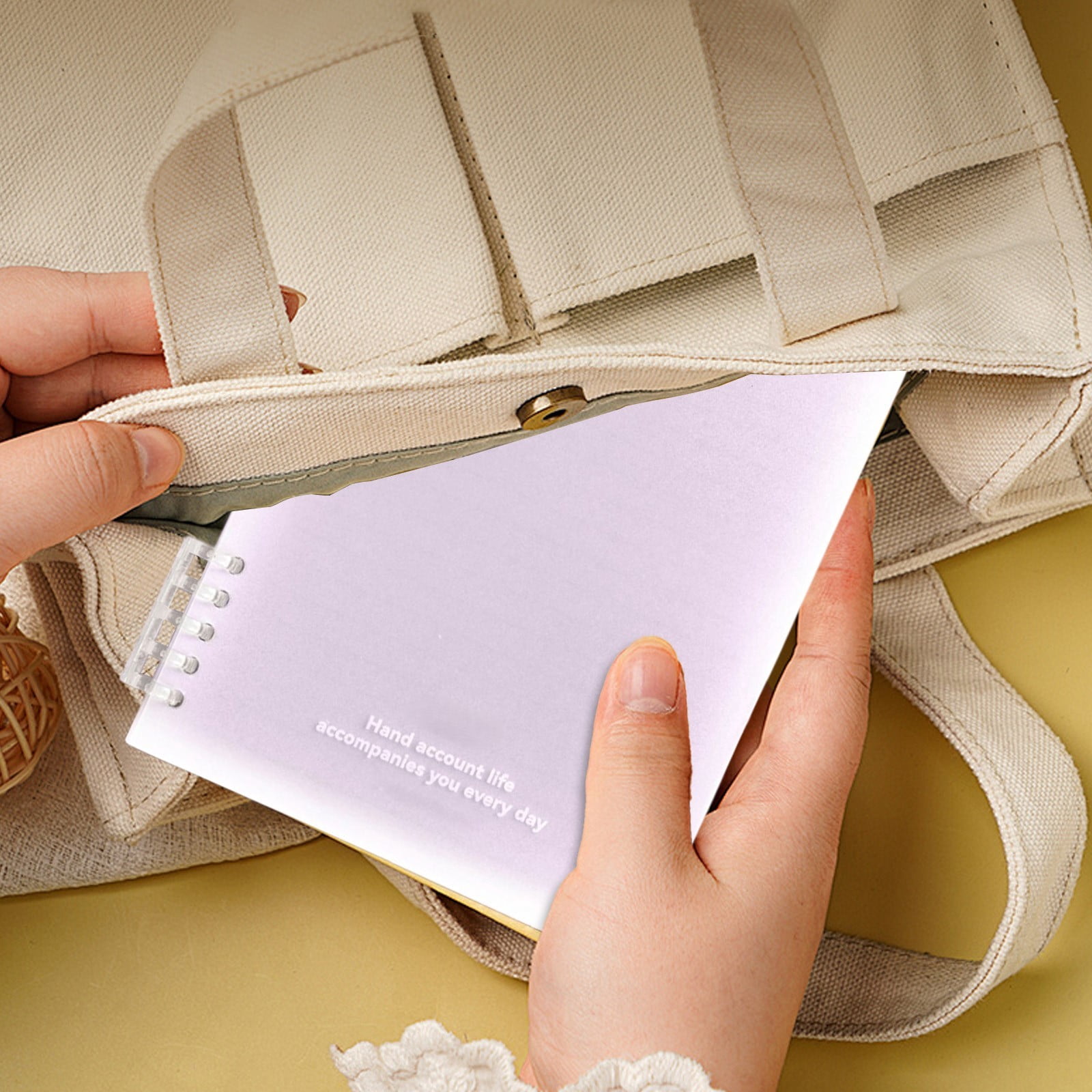 HBBKVI 2 Pack Notebook, B5 Horizontal Thickened Coil Notebook Excerpt Colorful Plastic Cover Notebook Quality Writing Paper No Additive