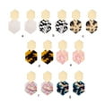 thumbnail image 4 of Minnieouse Pendientes de gota Accesorios populares Patrón largo Pendiente geométrico Regalo de aniversario Gancho de oreja hexagonal para de Ropa, zapatos y accesorios Miscelánea Blanco, 4 of 6