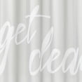 thumbnail image 5 of Decorative Get Clean Print - Easy Care Fabric Shower Curtain with Reinforced Buttonholes, for Bathroom Showers, Stalls and Bathtubs, Machine Washable - 72" x 72" - White/Stone Gray, 5 of 6