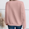 thumbnail image 5 of Women's Texture Sweatshirts Cutout U Neck Pullover Tops Casual Hooded Sweater Long Sleeve Shirt Top, 5 of 7