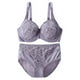 thumbnail image 1 of Conjunto de bragas de sujetador para mujer, sujetador de encaje con aros, ropa interior de cintura alta elástica para uso diario y citas, 1 of 5