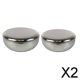 thumbnail image 1 of Juego de cuencos de acero inoxidable, 2 piezas, moderno, 1 of 8