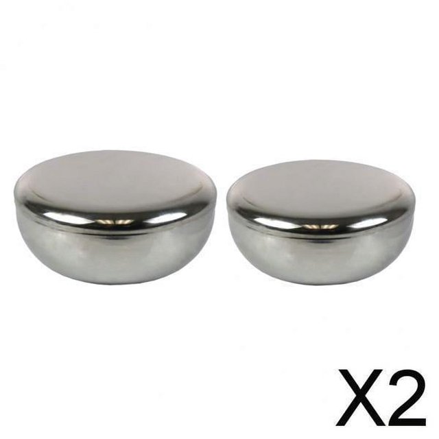 Juego de cuencos de acero inoxidable, 2 piezas, moderno