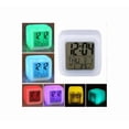 thumbnail image 2 of Reloj despertador digital LED en forma de cubo con luz que cambia de color, 2 of 5