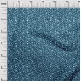 thumbnail image 3 of oneOone Rayon Teal Blue Fabric Asian Floral Sewing Craft Projects Fabric Prints By Yard 56 Inch Wide, 3 of 4