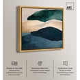 thumbnail image 2 of Navy and Emerald Bits II Canvas Blue Abstract Art by Art Remedy, Gold Frame, 20" x 20", 2 of 7