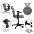 thumbnail image 6 of Flash Furniture Clayton Mid-Back Gray Quilted Vinyl Swivel Task Office Chair with Arms, 6 of 9