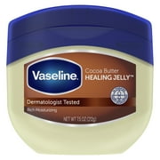 Vaseline Lock In Moisture Cocoa Butter Healing Petroleum Jelly for Dry Skin, 7.5 oz