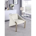 thumbnail image 2 of Meridian Furniture Chaise d'Appoint en Velours Rivet Blanc, 2 of 6