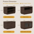 thumbnail image 6 of Stackable Storage Drawers, 28" Wide Storage Bins with 2 Doors for Closet Organizers, Wood Stackable Closet Organizer Modern Large Stackable Storage Units for Living Room Hallway Bedroom, Brown, 6 of 8