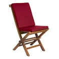 thumbnail image 2 of All Things Cedar TF22-2-R 2-Piece Teak Folding Chair Set with Cushions, Red, 2 of 3