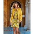 thumbnail image 2 of Luis Leather Women's Peplum Drowned Yellow Genuine Lambskin Biker Leather Jacket 3X-Large, 2 of 5