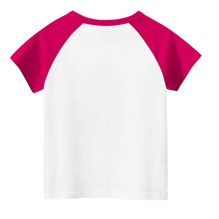 Lmnyox Kids Crew Neck T Shirt Color Block Dropped Shoulder