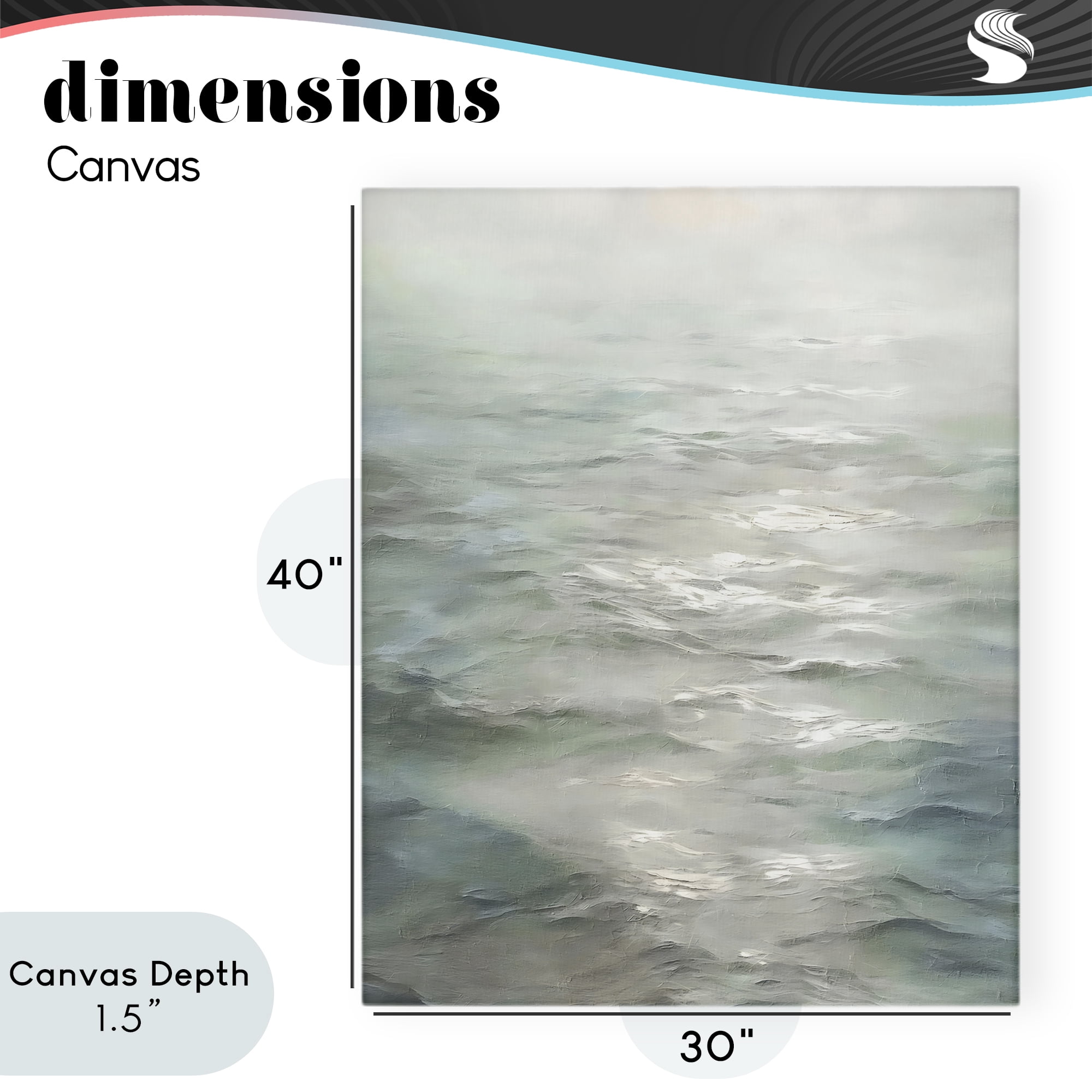 Stupell Industries Shallow Reflections on Sea Canvas Wall Art, design by Riley B