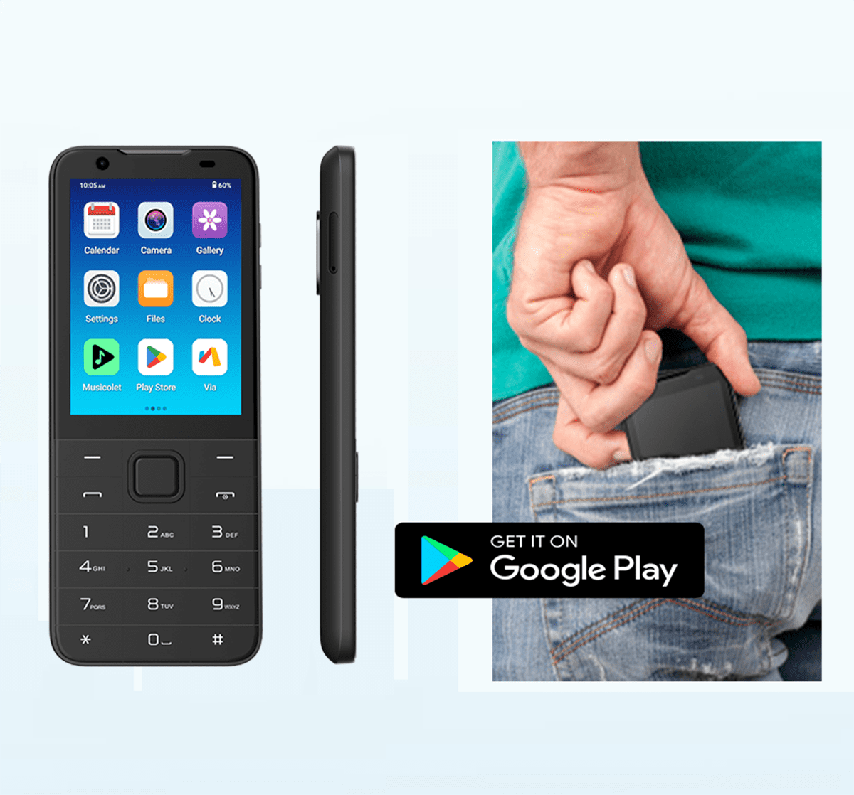 TIQ M5 Mini Android 13 Cell Phone Google Play Compatible, Android Auto