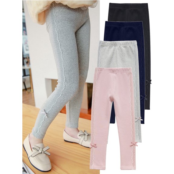 Toddler and Big Girls Leggings Footless Stretch Pants Kids Dance Yoga Tights 3-10 Years