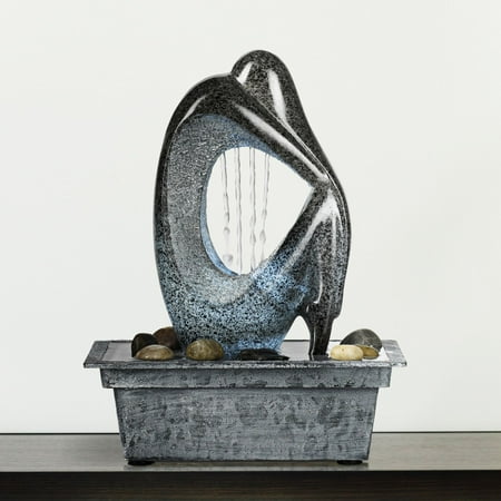 Indoors Water Fountain John Timberland Modern Tabletop Water Fountain with LED Light 10