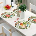 thumbnail image 6 of Bird & Floral Placemats Round Table Mats Non-Slip Washable Heat Resistant Kitchen Place Mat for Home Dining Coffee Tabletop (4PCS) Home Decor, 6 of 7
