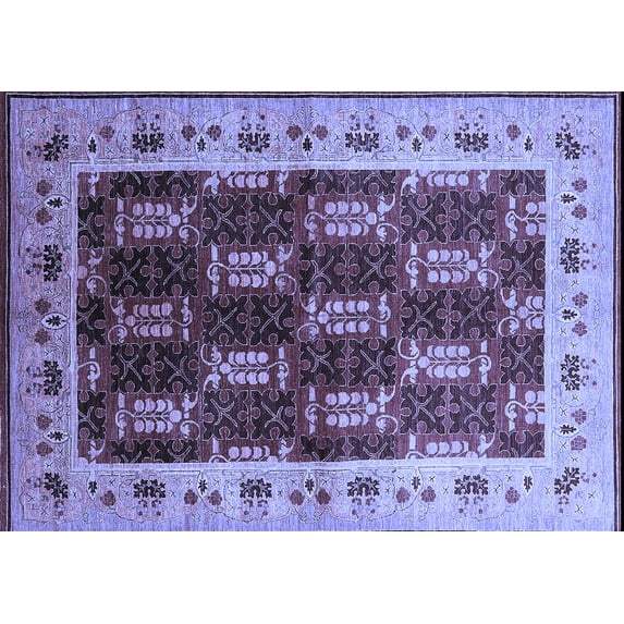 Ahgly Company Indoor Rectangle Oriental Blue Traditional Area Rugs, 8' x 12'
