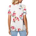 thumbnail image 5 of MOSHU V-Neck T-shirts for Women Petal Sleeve Tunic Tops Summer Casual Womens Shirts, 5 of 8