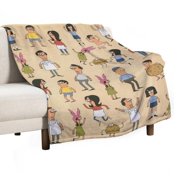 Bob's Burgers Blanket Super Soft Cozy Warm Plush Throw Blanket for Boys Girls Kids, Lightweight Fuzzy Flannel Blankets for Couch Sofa Bed Travel Camping Gifts 30"x40"
