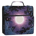 thumbnail image 2 of Water-Resistant 3-Ring Binder Organizer with Multiple Pockets Zipper Binder Bag for Office Solar Vortex, 2 of 8