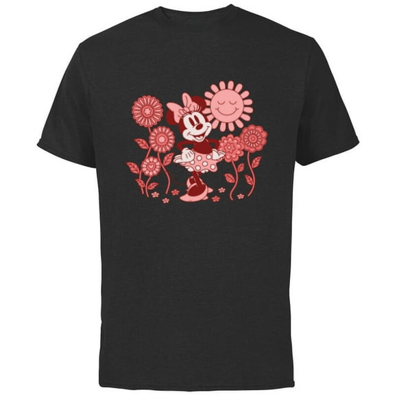 Disney Minnie Mouse Breast Cancer Awareness Month - Short Sleeve Cotton T-Shirt for Adults - Customized-Black