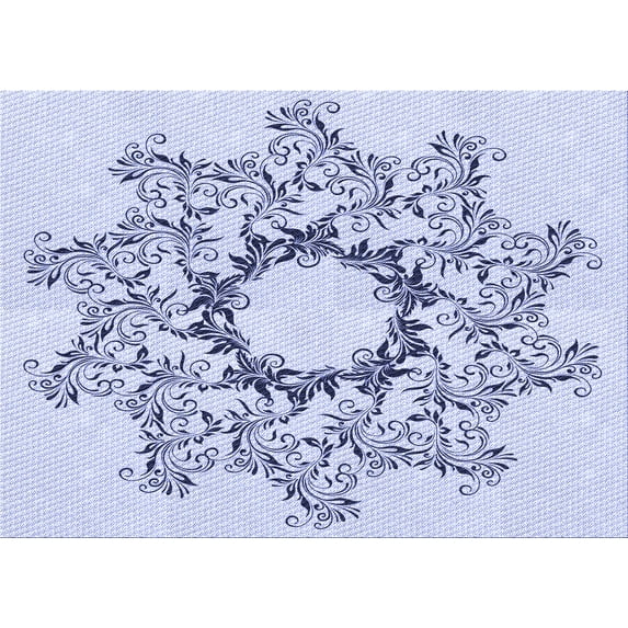 Ahgly Company Machine Washable Indoor Rectangle Transitional Lavender Blue Area Rugs, 7' x 9'