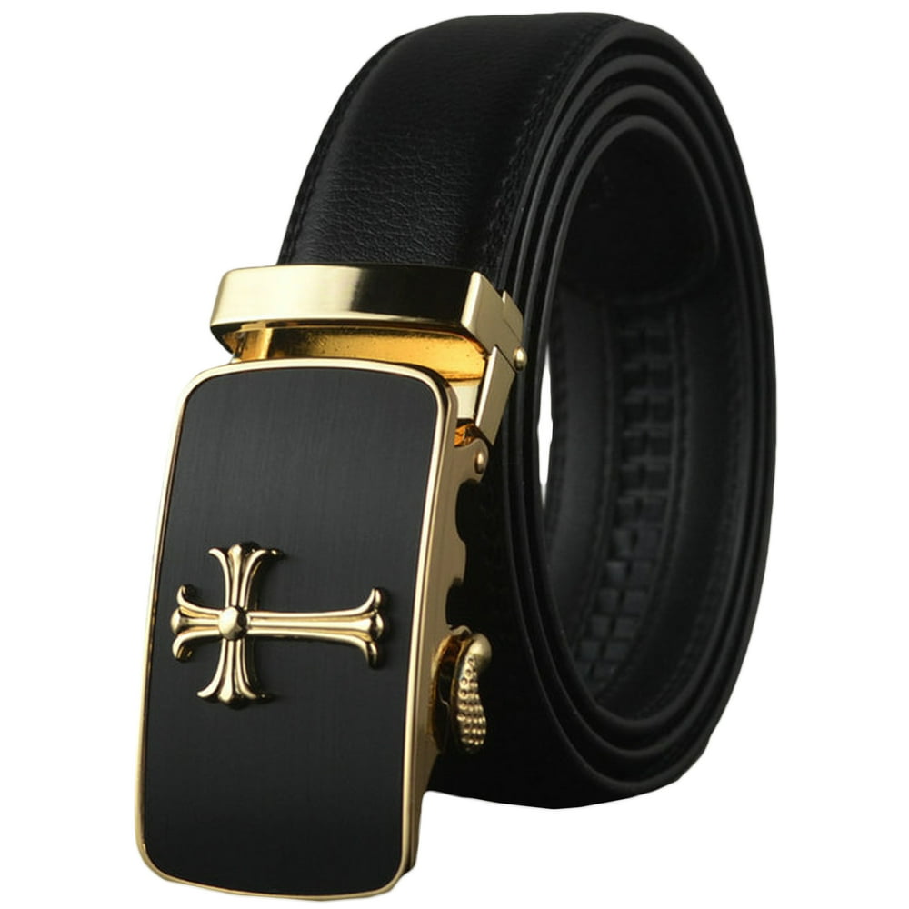 Ayli_AsYouLikeIt Men's Dress Belt Genuine Leather Automatic Buckle
