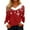 06# Red, variant on Qwertyu Plus Size Women's Christmas Shirts Long Sleeve Holiday Shirt Fashion Xmas Tree Graphic Blouses Elegant Faux Fur V Neck Tops Christmas Gifts for Women Light Blue XL