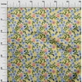 thumbnail image 3 of oneOone Cotton Poplin Yellow Fabric Floral Craft Projects Decor Fabric Printed By The Yard 42 Inch Wide, 3 of 4
