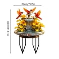thumbnail image 2 of Acrylic Garden Splashing Statue Water Feature Outdoor Patio Rain Basin Weather Ornament, 2 of 3