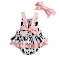 thumbnail image 2 of FYMNSI Baby Girl Sleeveless Romper with Headband Halloween Costume Infant Role Play Dress Up Clothes 0-6 Months, 2 of 8