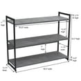thumbnail image 3 of Household Essentials 3-Tier Wide Storage Shelf, Faux Gray Slate, 3 of 6
