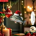 thumbnail image 6 of Fish Christmas Tree Keepsake Ornaments,Fishing Flat Ornament,Animal Xmas Hanging Decor,Salmon Fish Christmas Ornaments,Xmas Fish Mirror Hanging Car Interior Accessories,Christmas Decor for Tree Car, 6 of 9