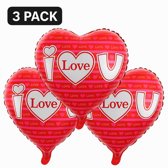 I Love You Mylar Hear Shape Balloon Valentine's Day Anniversary celebration