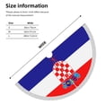 thumbnail image 3 of Xmas Tree Skirt Croatian Flag Tassel Edge Rustic Christmas Tree Skirts for Party Holiday Decorations 30", 3 of 6