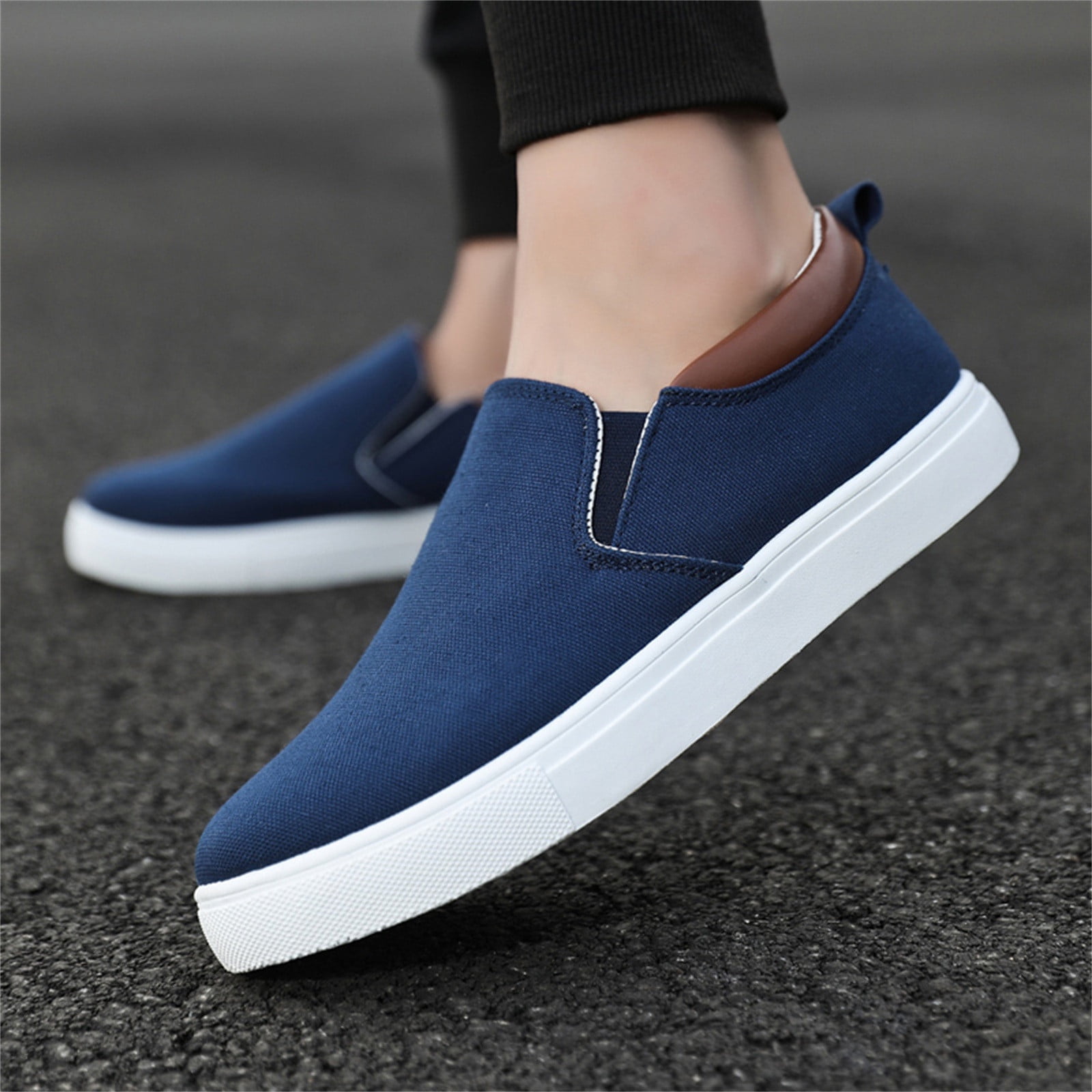 Nike Loafers Mens Navy Blue Slip On Sneakers KaLI_store Slip  display picture 2