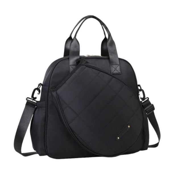 Bolsa para raquetas de tenis, bolso de mano con correa de hombro ajustable y extraíble Negro
